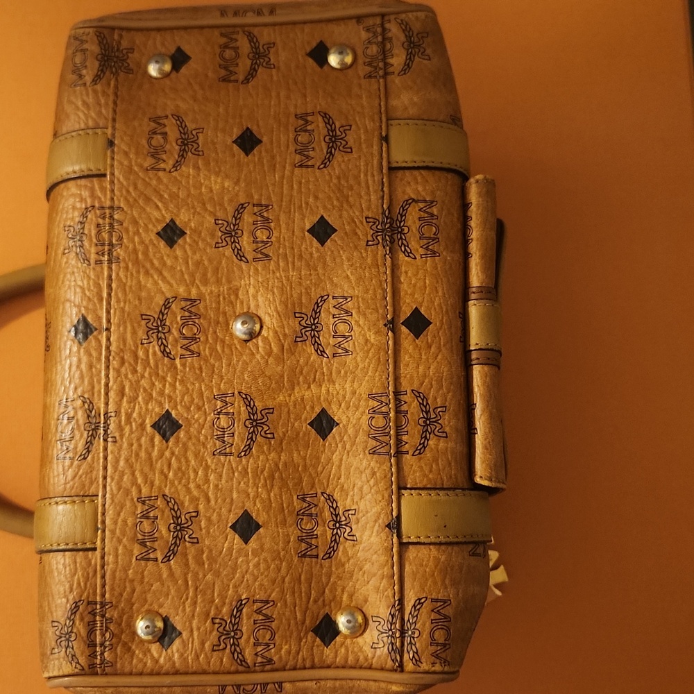 MCM Cognac Visetos Satchel-Stunning Preloved Bag! Check Out Those MCM Charms! - Picture 9 of 16